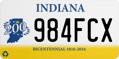 IN license plate 984FCX