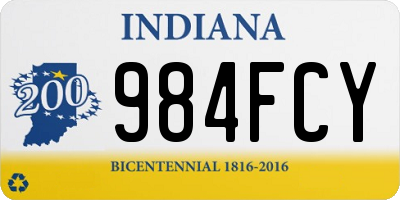 IN license plate 984FCY