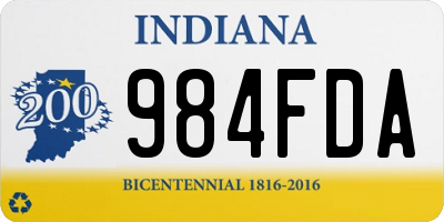 IN license plate 984FDA