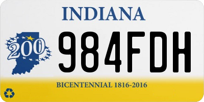 IN license plate 984FDH