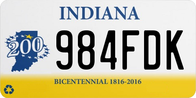 IN license plate 984FDK