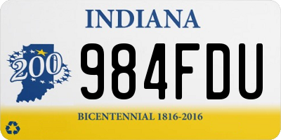 IN license plate 984FDU