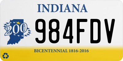 IN license plate 984FDV