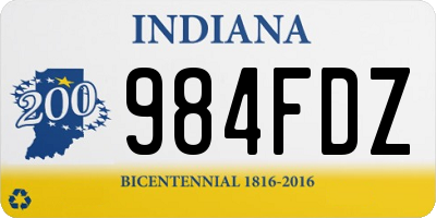 IN license plate 984FDZ