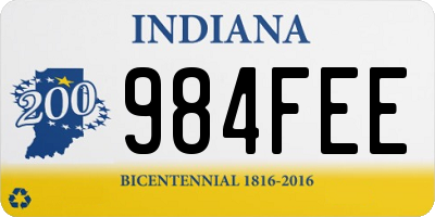 IN license plate 984FEE