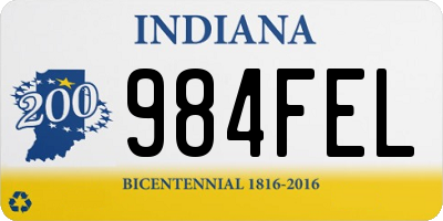 IN license plate 984FEL