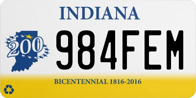 IN license plate 984FEM