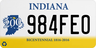 IN license plate 984FEO