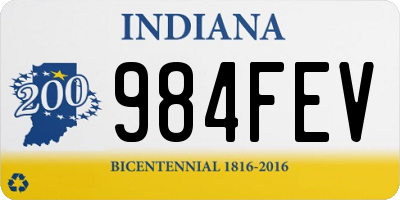 IN license plate 984FEV