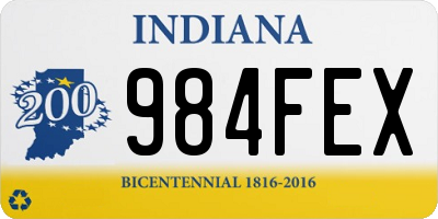 IN license plate 984FEX