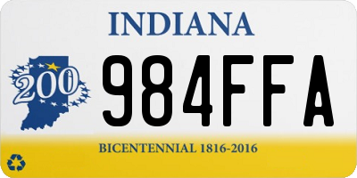 IN license plate 984FFA