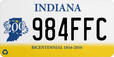 IN license plate 984FFC