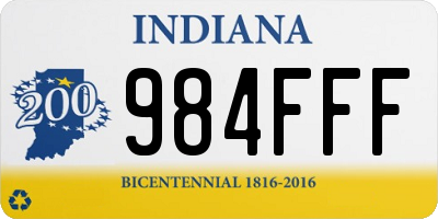 IN license plate 984FFF