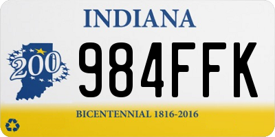 IN license plate 984FFK