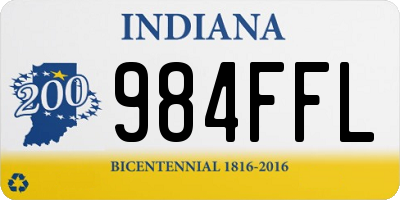 IN license plate 984FFL