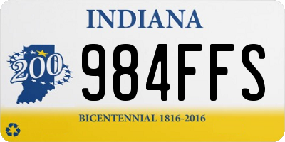 IN license plate 984FFS