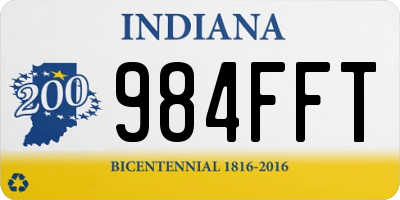 IN license plate 984FFT