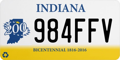 IN license plate 984FFV