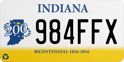 IN license plate 984FFX