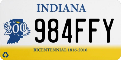 IN license plate 984FFY