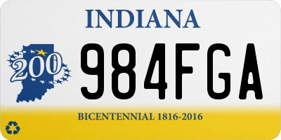 IN license plate 984FGA