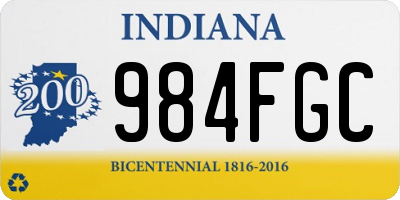 IN license plate 984FGC