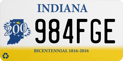 IN license plate 984FGE