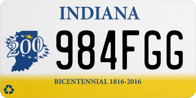 IN license plate 984FGG