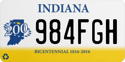 IN license plate 984FGH