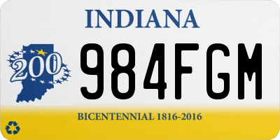 IN license plate 984FGM