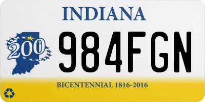 IN license plate 984FGN