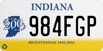 IN license plate 984FGP