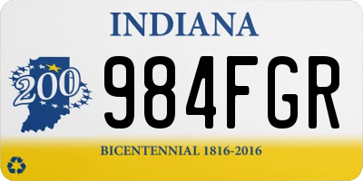 IN license plate 984FGR