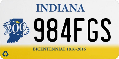 IN license plate 984FGS