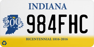 IN license plate 984FHC