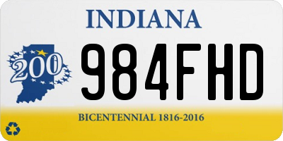 IN license plate 984FHD