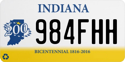 IN license plate 984FHH