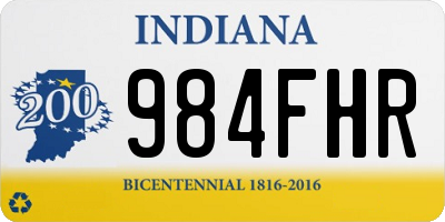 IN license plate 984FHR