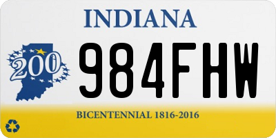 IN license plate 984FHW