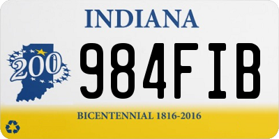 IN license plate 984FIB