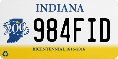 IN license plate 984FID