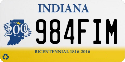 IN license plate 984FIM