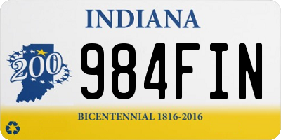 IN license plate 984FIN