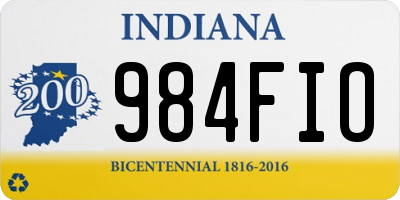 IN license plate 984FIO