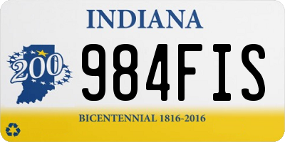 IN license plate 984FIS