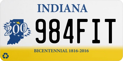 IN license plate 984FIT