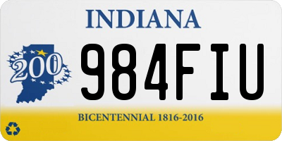 IN license plate 984FIU