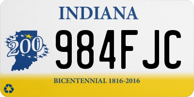 IN license plate 984FJC