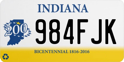 IN license plate 984FJK