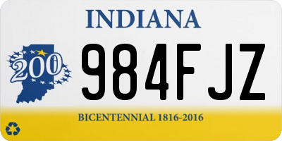 IN license plate 984FJZ